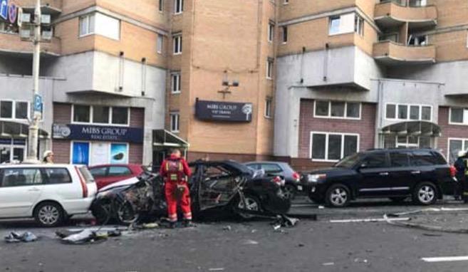 乌克兰首都基辅市发生汽车爆炸致1死3伤(图)