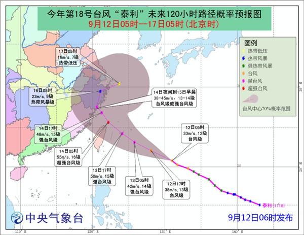 “泰利”或是今年最强台风 将袭击东南沿海