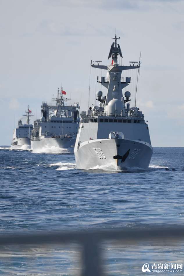 组图：中国海军编队在日本海展开多科目训练