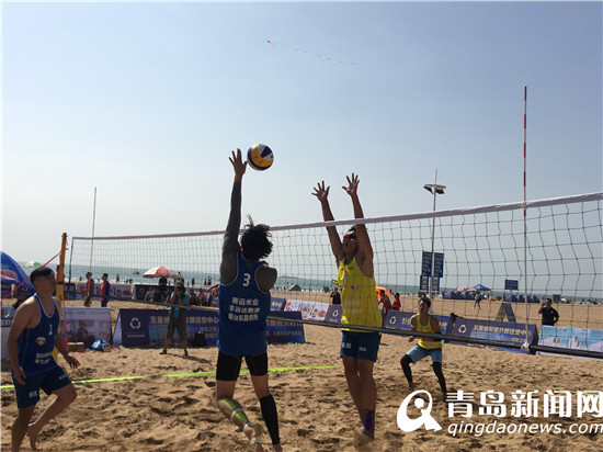 首届青岛潍坊总部基地杯沙滩排球邀请赛开赛