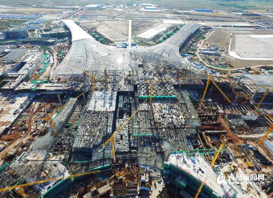青岛新机场最新航拍照:“海星”现雏形 - 青岛新闻网