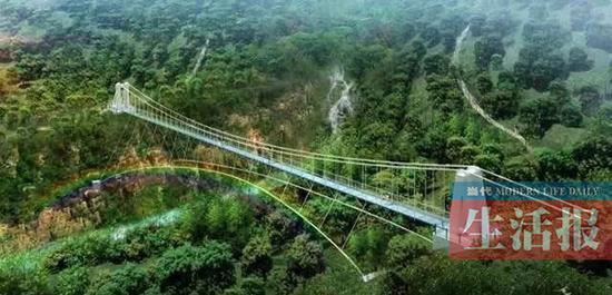 南宁将建288米玻璃吊桥 系全国第二长(组图)