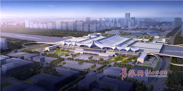 济青高铁新进展 红岛站站房开始施工