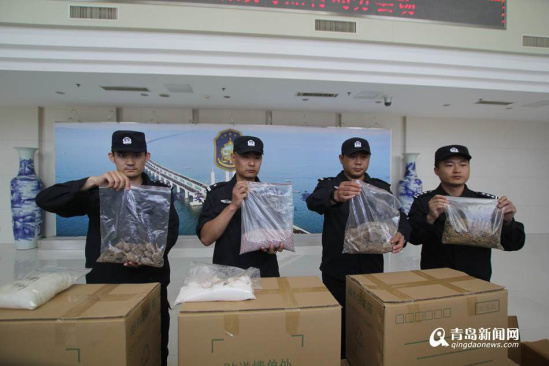 高清:青岛集中销毁80公斤毒品案值4000万元