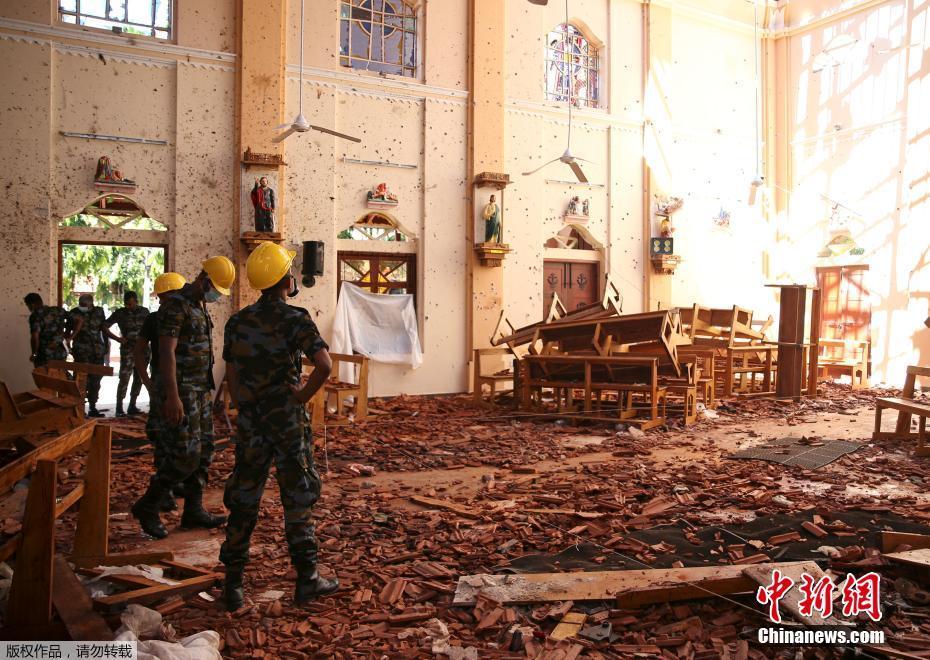 触目惊心！斯里兰卡受袭教堂白墙溅满爆炸残渣