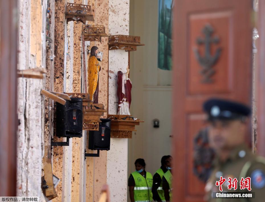 触目惊心！斯里兰卡受袭教堂白墙溅满爆炸残渣