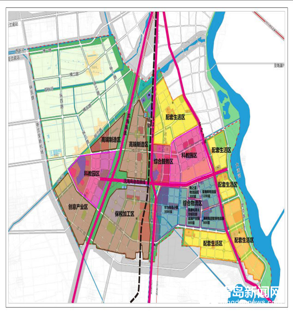 青岛胶东临空经济示范区北区产业规划图.