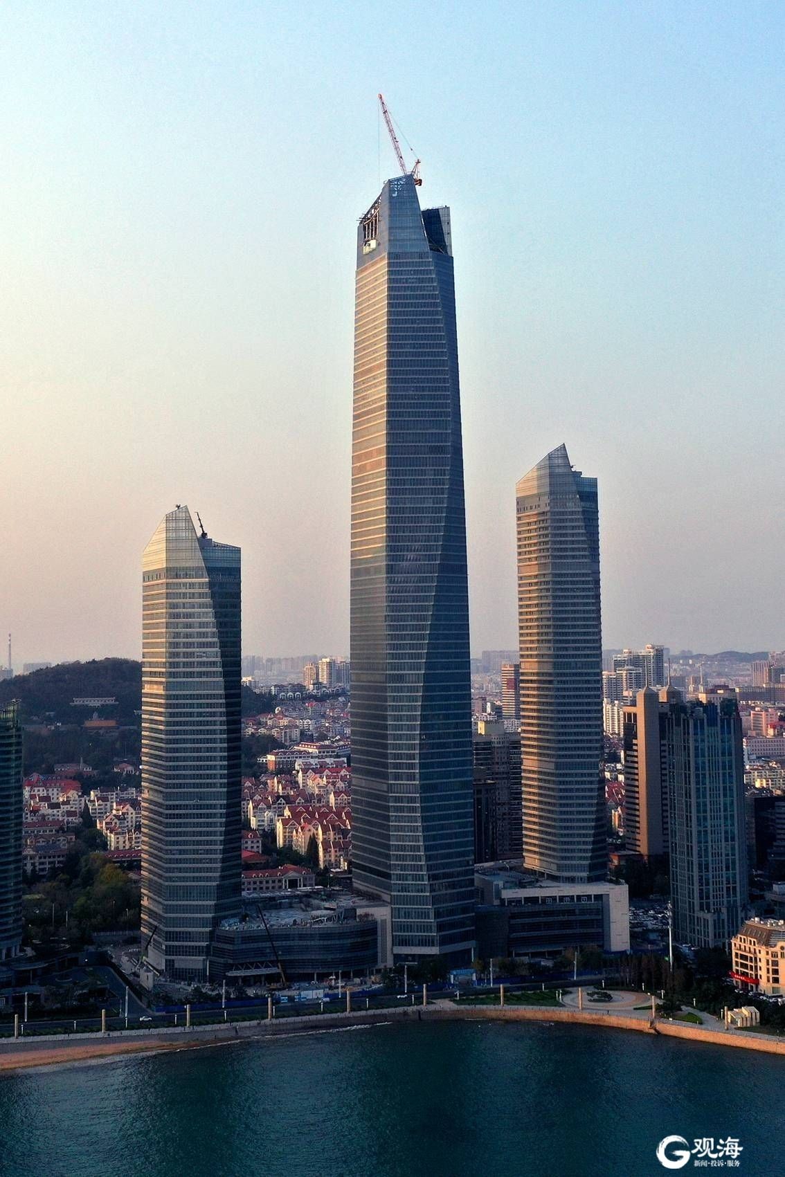 从黄海饭店到海天中心！37年间，青岛最高楼纪录由66.3米提升至369米