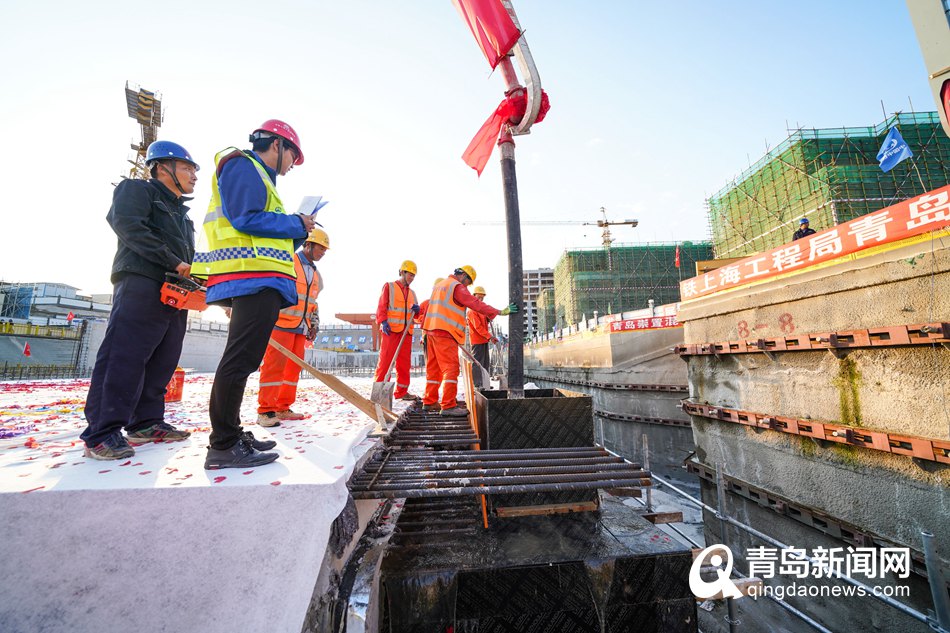 青岛地铁6号线朝阳山CBD站主体结构顺利实现封顶