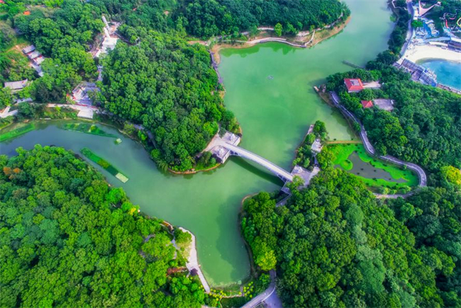 华岩风景区华岩湖航拍。主办方供图