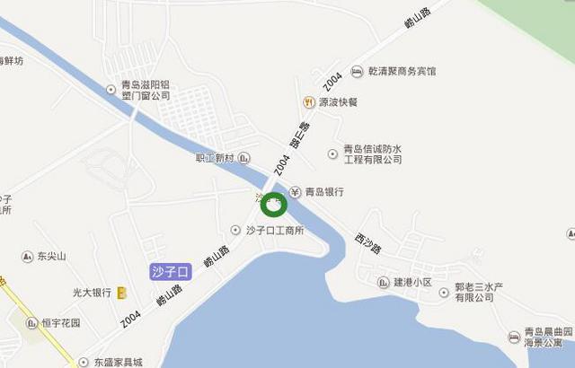 公交车:104,113,301,304,旅游 号线,沙子口车站下车. 南姜