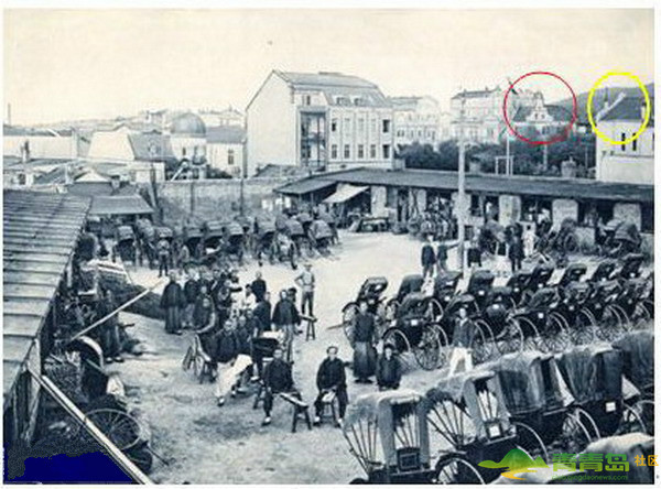 一张1900年《青岛人力车站》老照片的解读