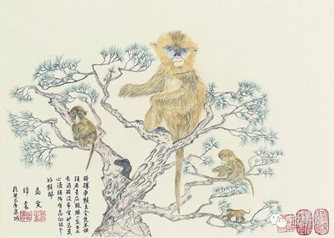 吴官正画作《猴王》