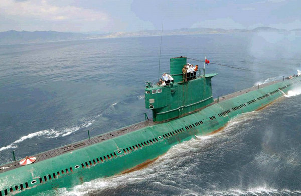 资料图：朝鲜海军748号潜艇