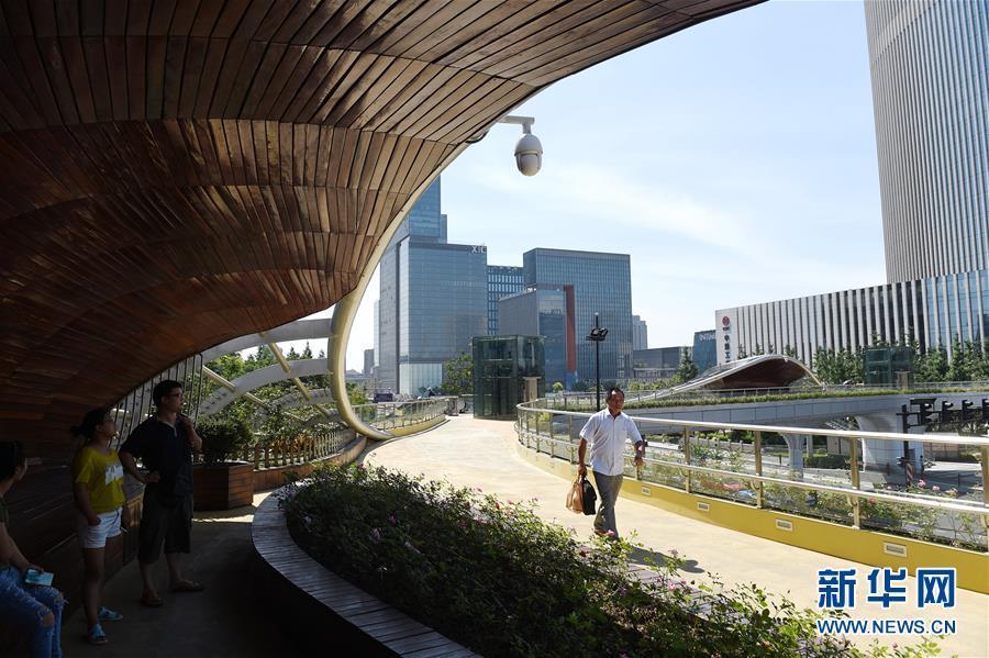 杭州建成首座生态天桥 以树上花园为设计理念