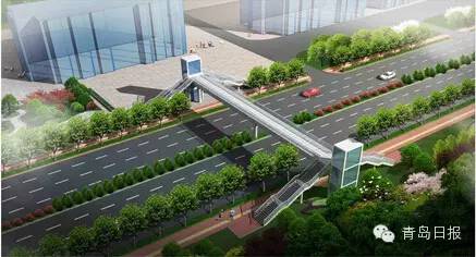 青岛五个路口要建过街天桥 凯德门口正申建(图)