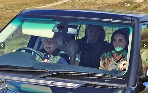 90岁英国女王亲自开车 带孙媳苏格兰度假(图)