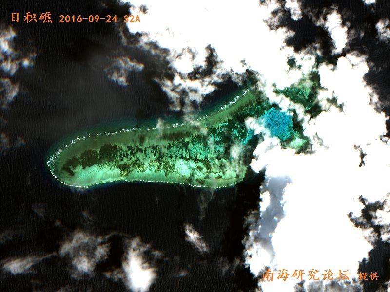 都是中国的领土 南沙群岛部分岛礁最新卫星图