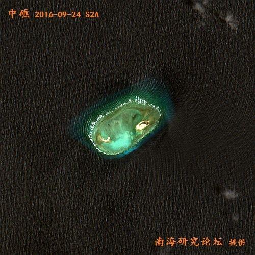 都是中国的领土 南沙群岛部分岛礁最新卫星图