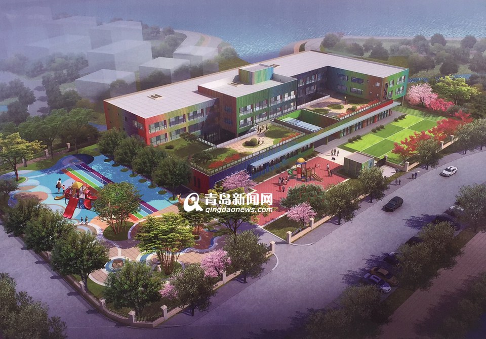 高清:市民健身中心和青岛中学主体全封顶