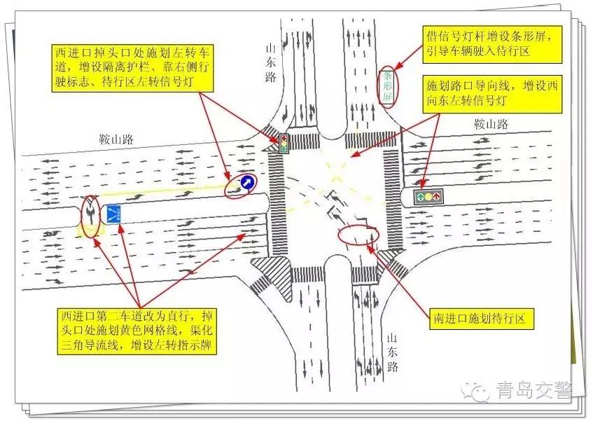 交警公示多路口交通优化方案 驾车经行请注意