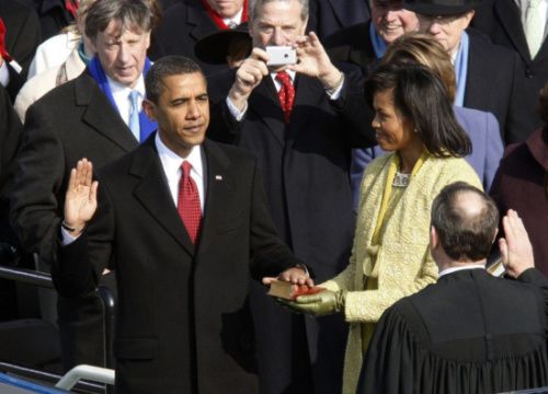 2009年1月20日，奥巴马宣誓就任美国总统。(路透社)
