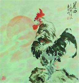 胶州书画名家绘出《百鸡图》 自己养鸡观察举动