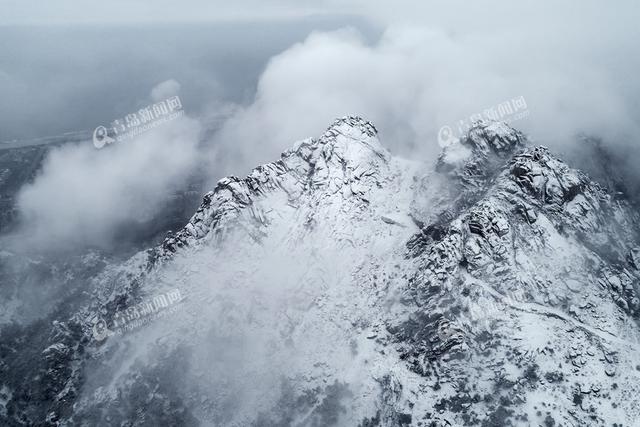 航拍震撼浮山雪景图 看完这些才懂那场雪