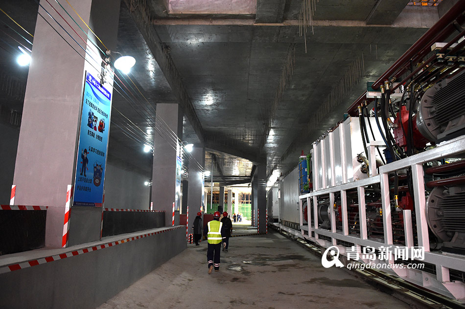 探访青岛地铁1号线庙头站 主体已完成85%