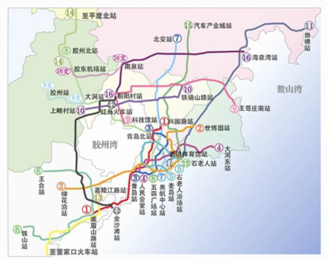 青岛交通线网规划：6条地铁开通时间确定