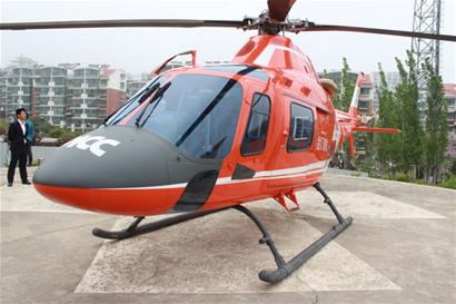 空中120直升机正式上岗 两家医院成首批救援点