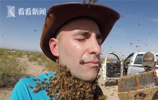 男子作死挑战3000只蜜蜂蜇咬 惨被叮成香肠嘴