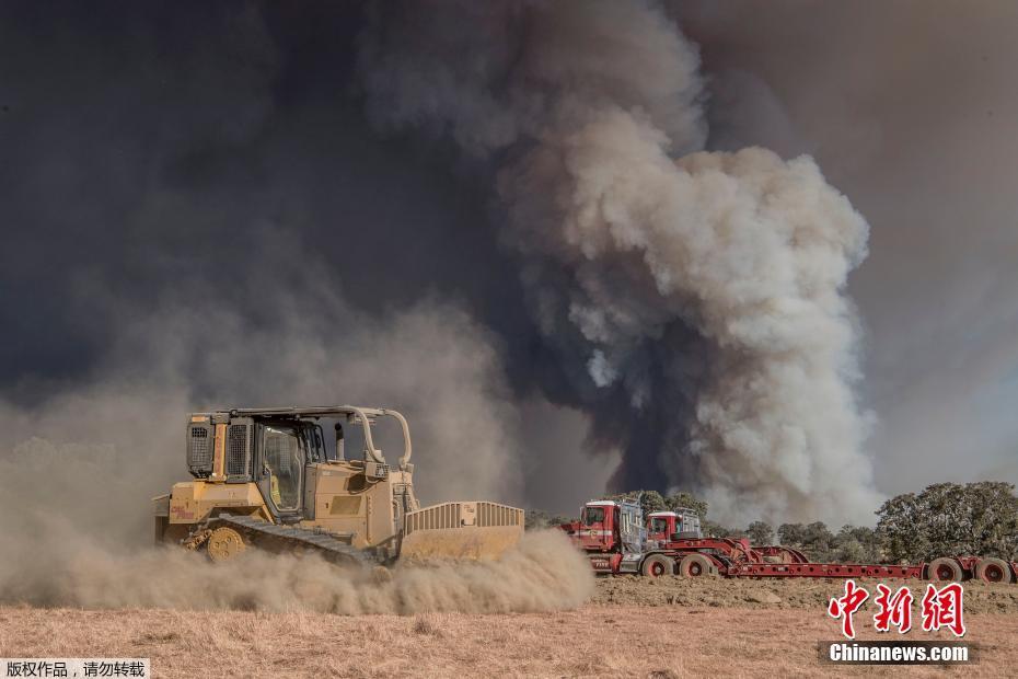 美国加州森林大火持续 数千公顷林地过火