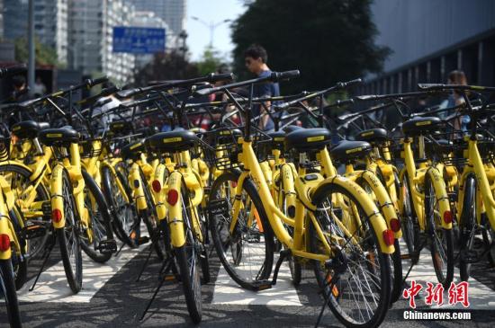 资料图：北京街头的共享单车。