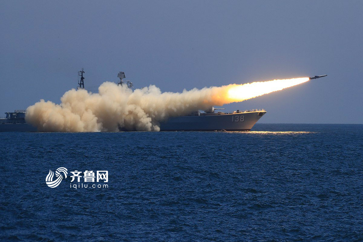 高清：海军黄渤海海空域实兵实弹对抗演习