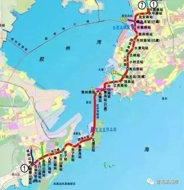 黄岛规划建5条地铁线 还有这些道路要打通
