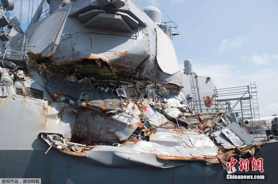 美军撞船事故军舰“菲茨杰拉德”号内部照片曝光