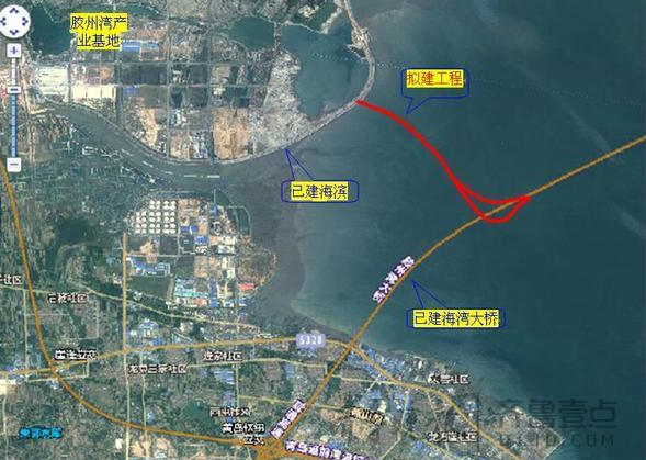 胶州湾大桥拟建胶州连接线 起点在胶州湾产业基地