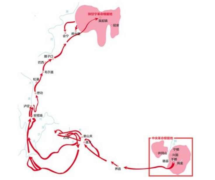 红军东征路线地图图片