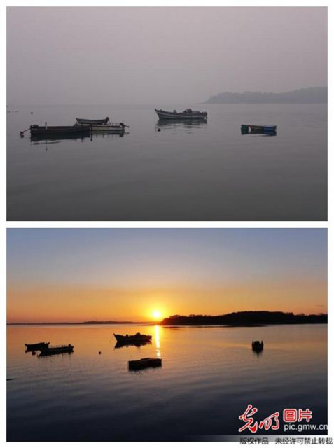 唐岛湾大雾晴天颜值反差大