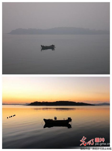 唐岛湾大雾晴天颜值反差大