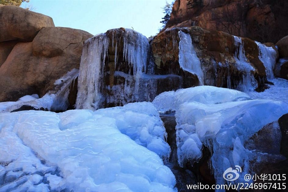 实拍北九水冰瀑 