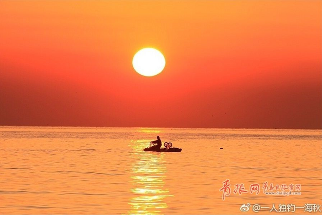 朝霞与海鸥齐飞 实拍浮山湾日出全过程