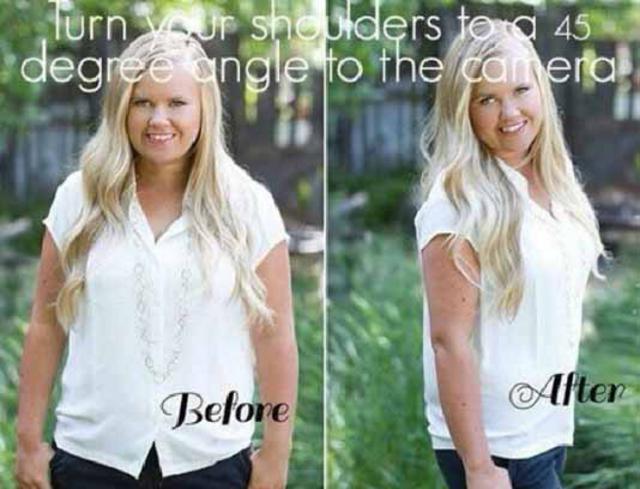 拍照显瘦窍门走红 真人示范对比太实用 拍照显瘦窍门走红 真人示范对比太实用