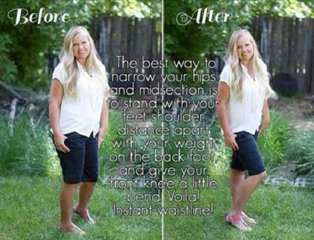 拍照显瘦窍门走红 真人示范对比太实用 拍照显瘦窍门走红 真人示范对比太实用