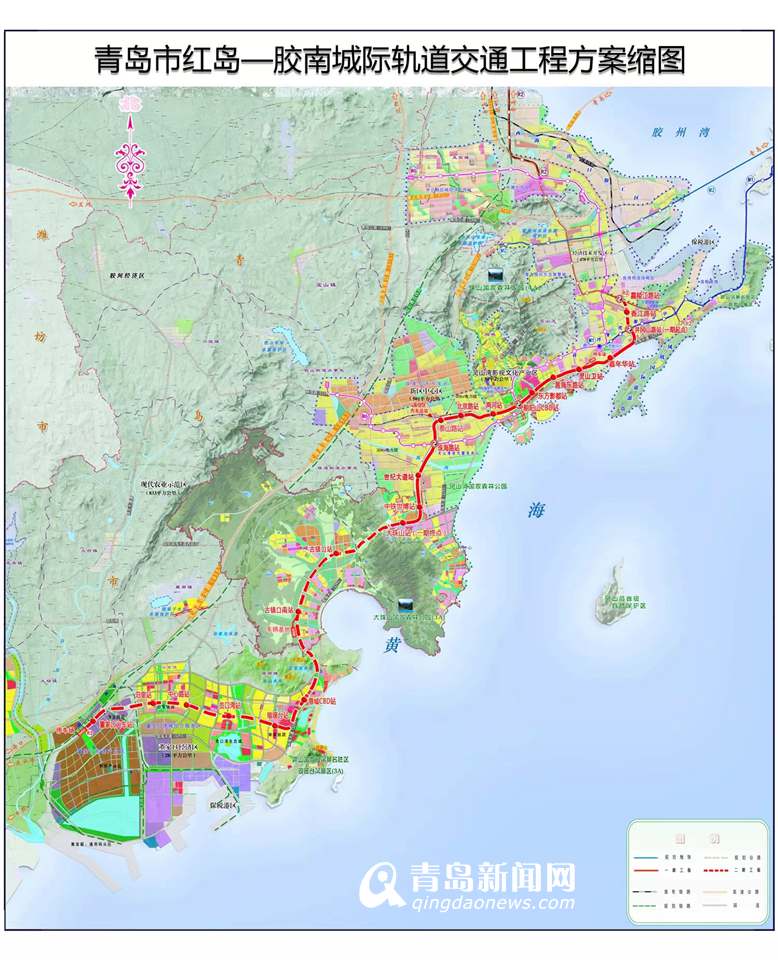 西海岸将建5条地铁 1号线西海岸设站11个