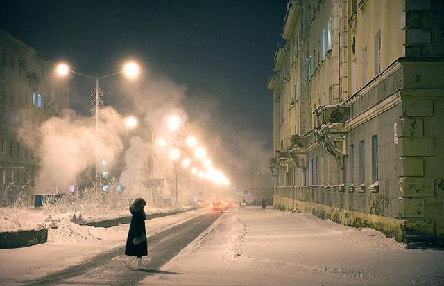 俄世界最北城市居民忍受零下55度超低温 俄世界最北城市居民忍受零下55度超低温