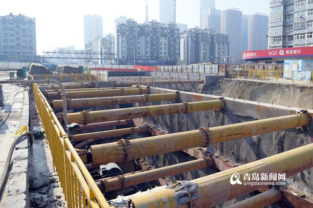 高清：地铁错埠岭站土建收尾 3号线4月底轨通