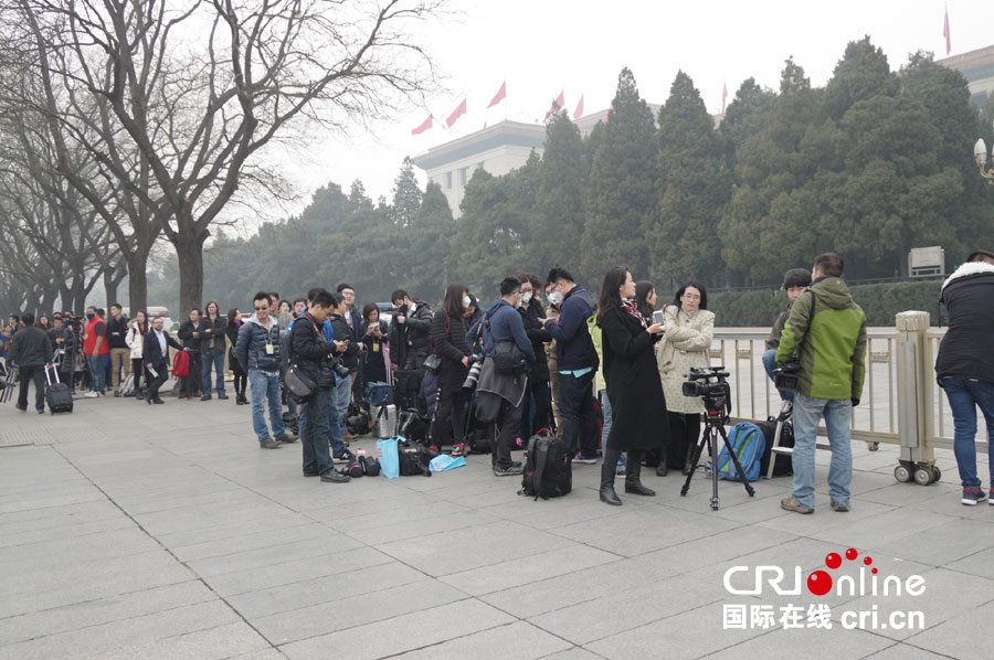 晒晒那些抢镜的两会记者：亮丽的风景(组图)