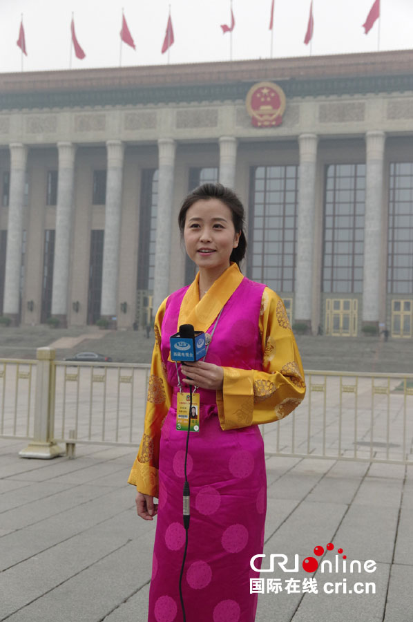 晒晒那些抢镜的两会记者：亮丽的风景(组图)